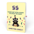 Go Feral Raccoon 55th Birthday Pop-Up Card and Sentiment Set