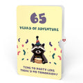 Go Feral Raccoon 65th Birthday Pop-Up Card and Sentiment Set
