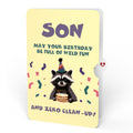 Go Feral Raccoon Birthday Pop-Up Card and Sentiment Set for Son