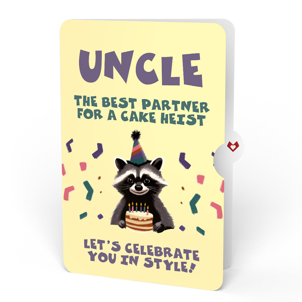 Go Feral Raccoon Birthday Pop-Up Card and Sentiment Set for Uncle