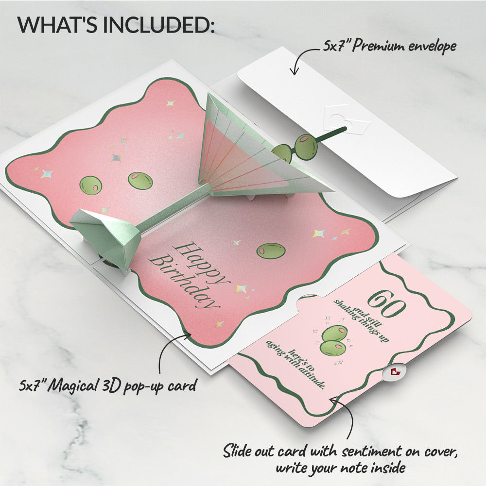 Just a Tini Bit Older 60th Birthday Pop-Up Card and Sentiment Set