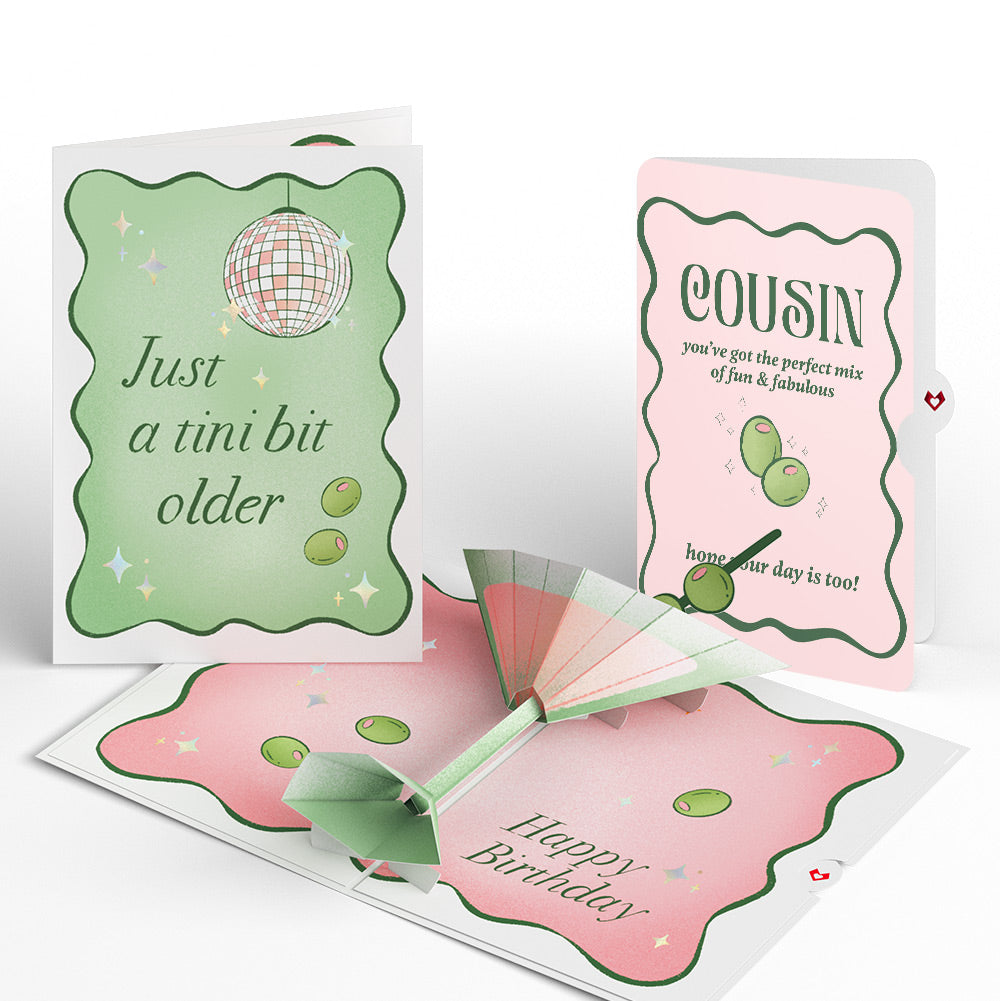 Just a Tini Bit Older Birthday Pop-Up Card and Sentiment Set for Cousin