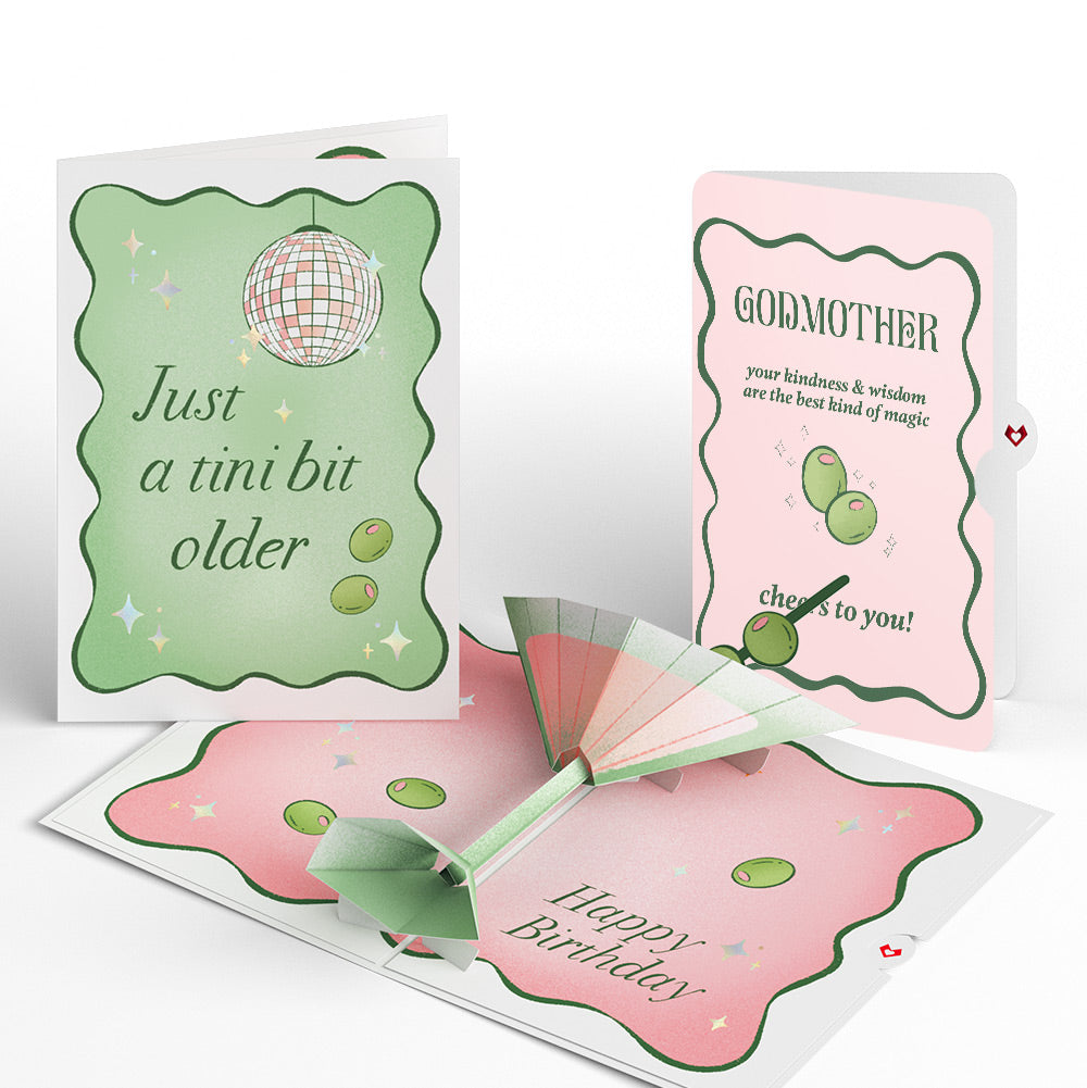 Just a Tini Bit Older Birthday Pop-Up Card and Sentiment Set for Godmother