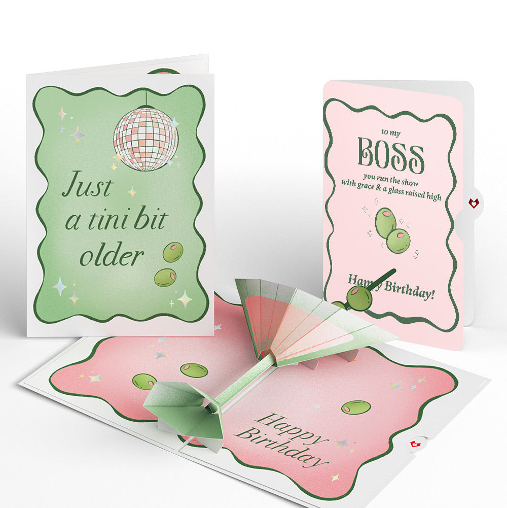 Just a Tini Bit Older Birthday Pop-Up Card and Sentiment Set for Boss