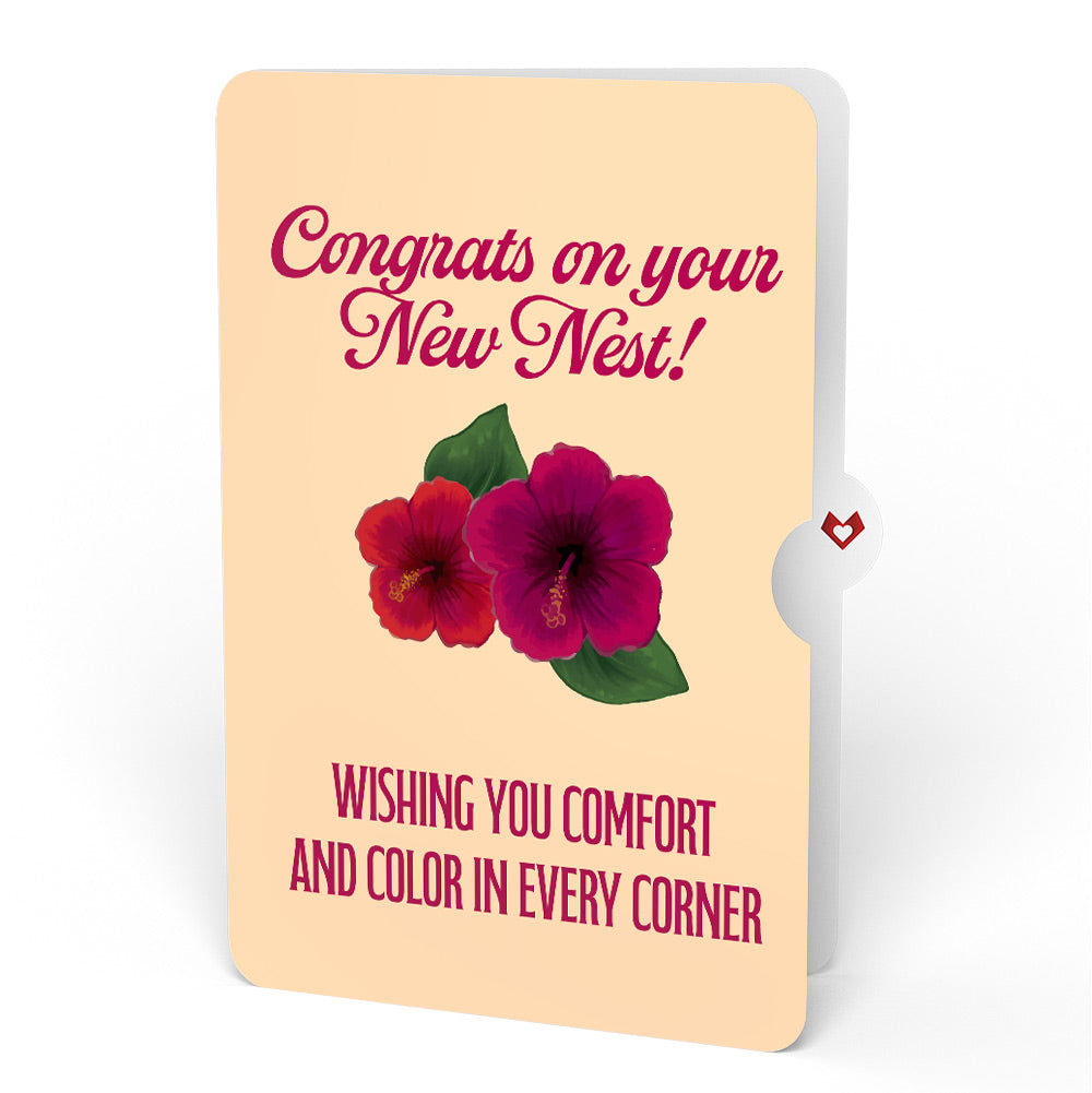 Rainforest Toucan Housewarming Pop-Up Card and Hibiscus Sentiment Set