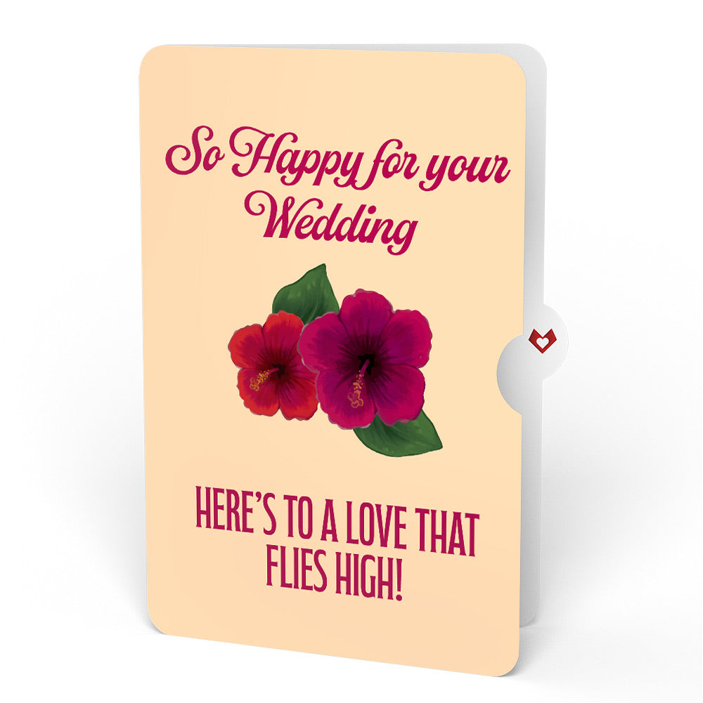 Rainforest Toucan Wedding Pop-Up Card and Hibiscus Sentiment Set