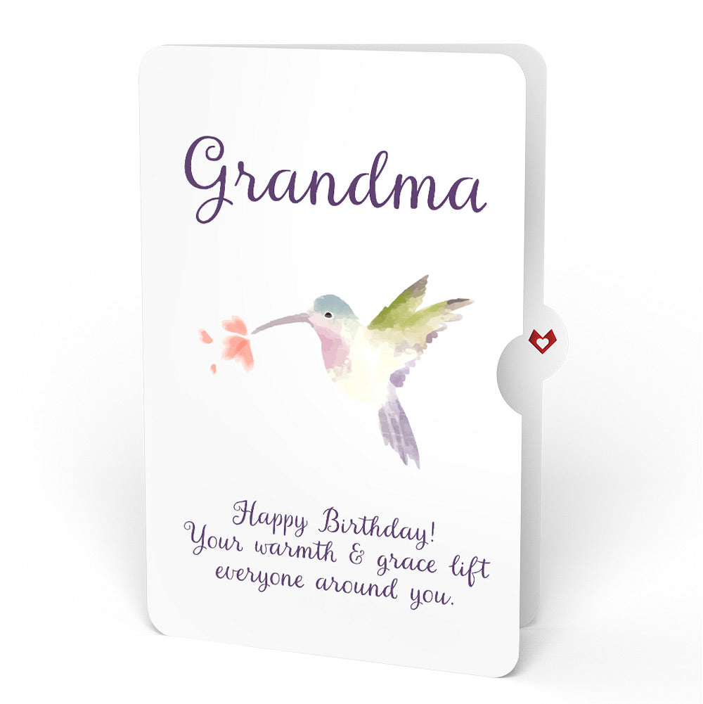 Hummingbird Birthday Pop-Up Card and Sentiment Set for Grandmother