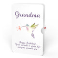 Hummingbird Birthday Pop-Up Card and Sentiment Set for Grandmother