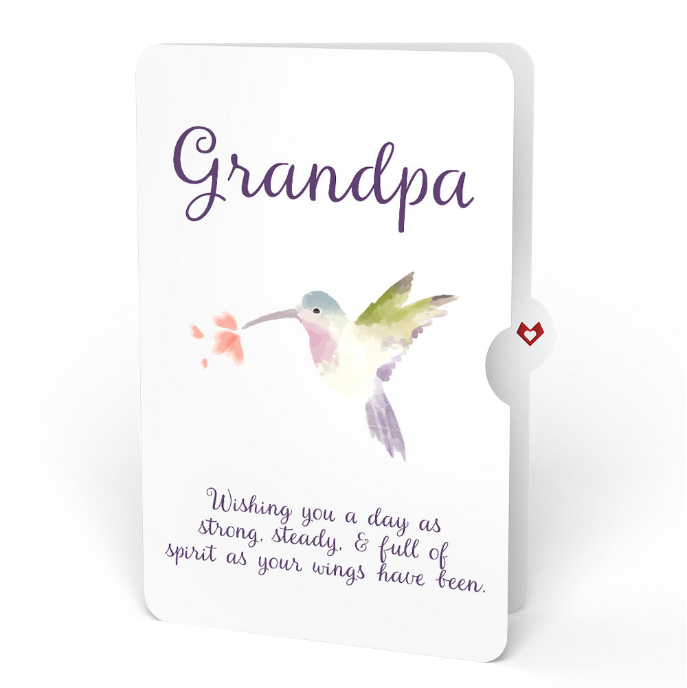 Hummingbird Birthday Pop-Up Card and Sentiment Set for Grandfather