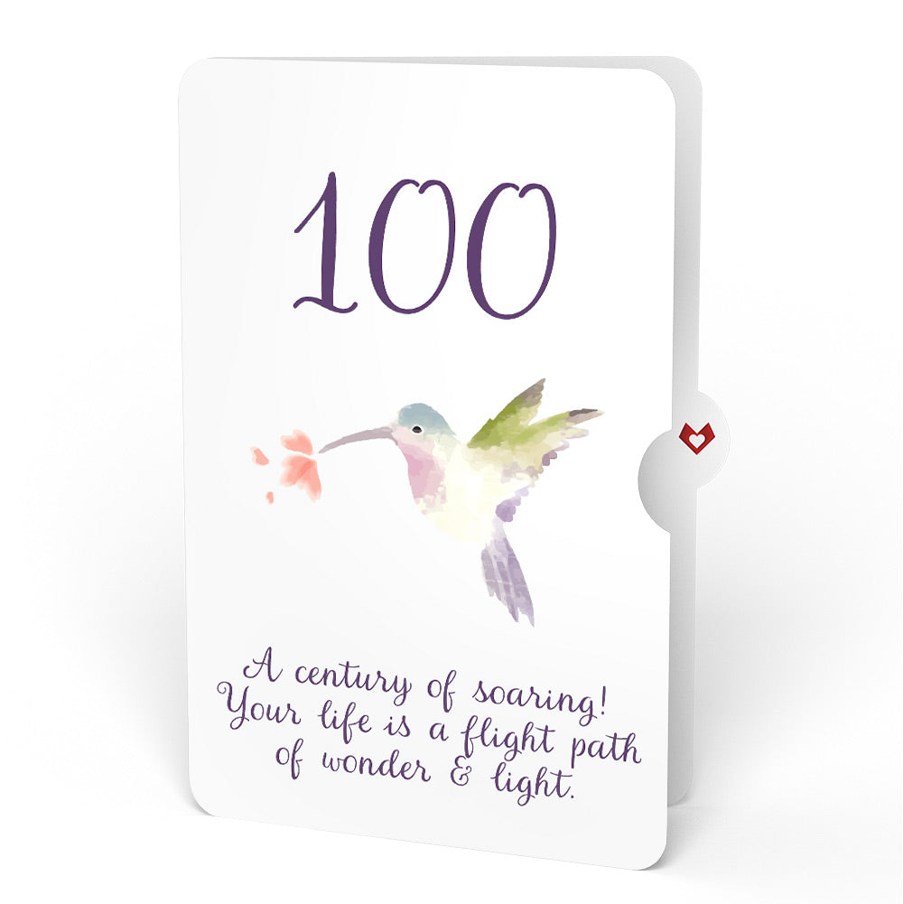 Hummingbird 100th Birthday Pop-Up Card and Sentiment Set