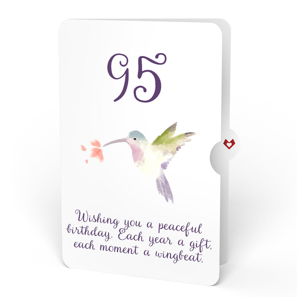 Hummingbird 95th Birthday Pop-Up Card and Sentiment Set