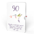 Hummingbird 90th Birthday Pop-Up Card and Sentiment Set