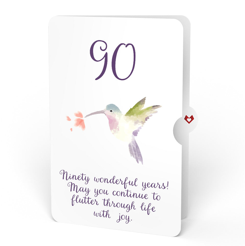 Hummingbird 90th Birthday Pop-Up Card and Sentiment Set