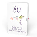 Hummingbird 80th Birthday Pop-Up Card and Sentiment Set