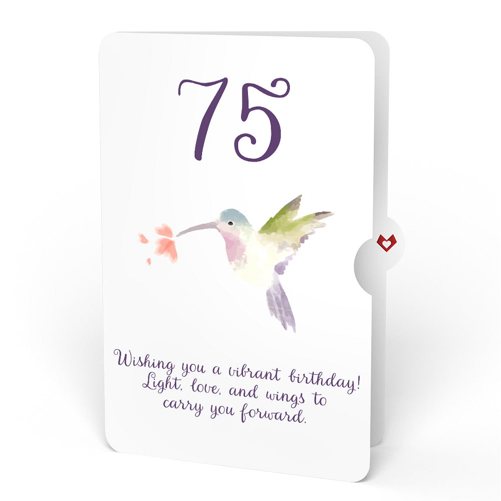 Hummingbird 75th Birthday Pop-Up Card and Sentiment Set