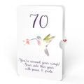 Hummingbird 70th Birthday Pop-Up Card and Sentiment Set
