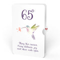 Hummingbird 65th Birthday Pop-Up Card and Sentiment Set