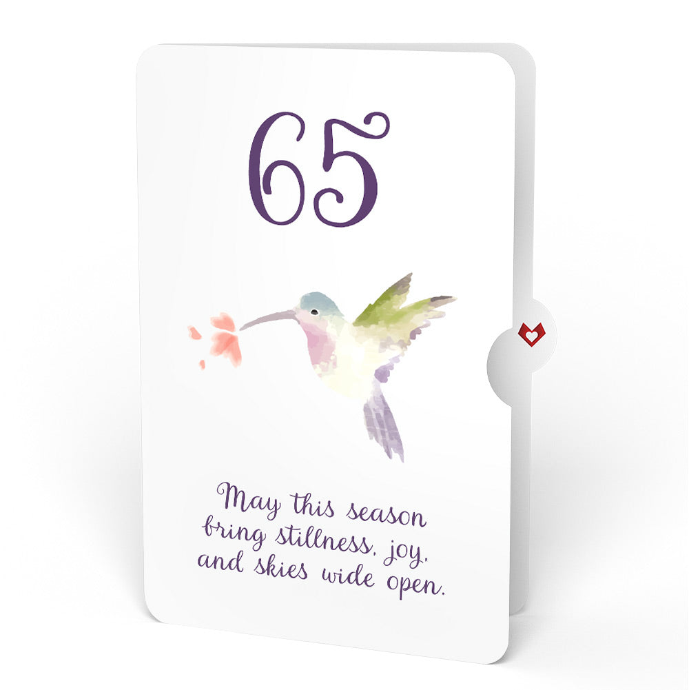 Hummingbird 65th Birthday Pop-Up Card and Sentiment Set