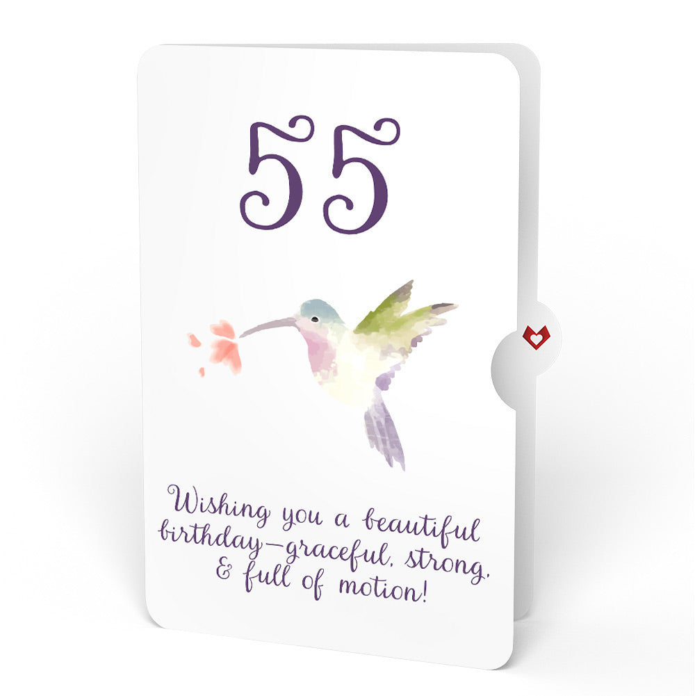 Hummingbird 55th Birthday Pop-Up Card and Sentiment Set