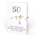 Hummingbird 50th Birthday Pop-Up Card and Sentiment Set