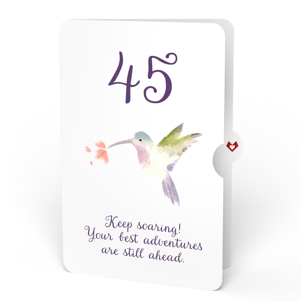 Hummingbird 45th Birthday Pop-Up Card and Sentiment Set