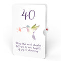 Hummingbird 40th Birthday Pop-Up Card and Sentiment Set