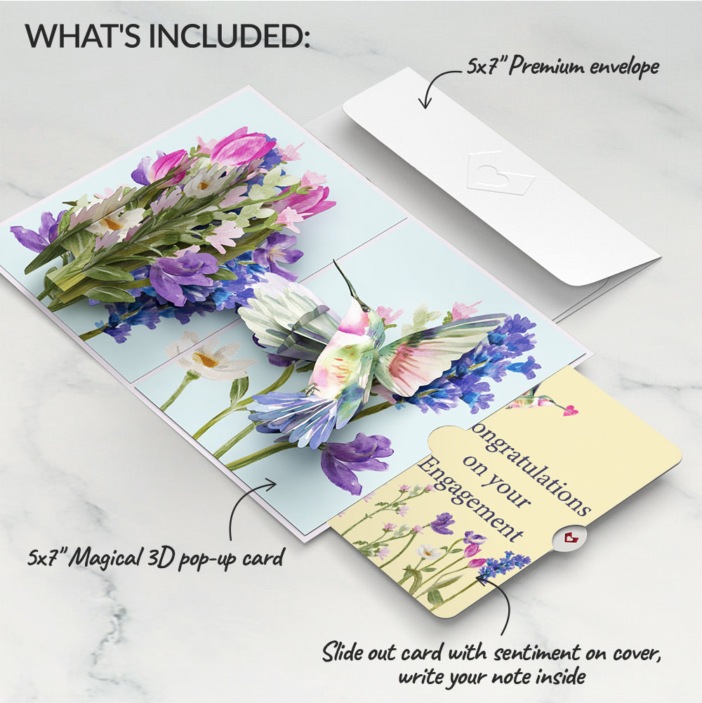 Love in Bloom Hummingbird Engagement Pop-Up Card and Sentiment Set