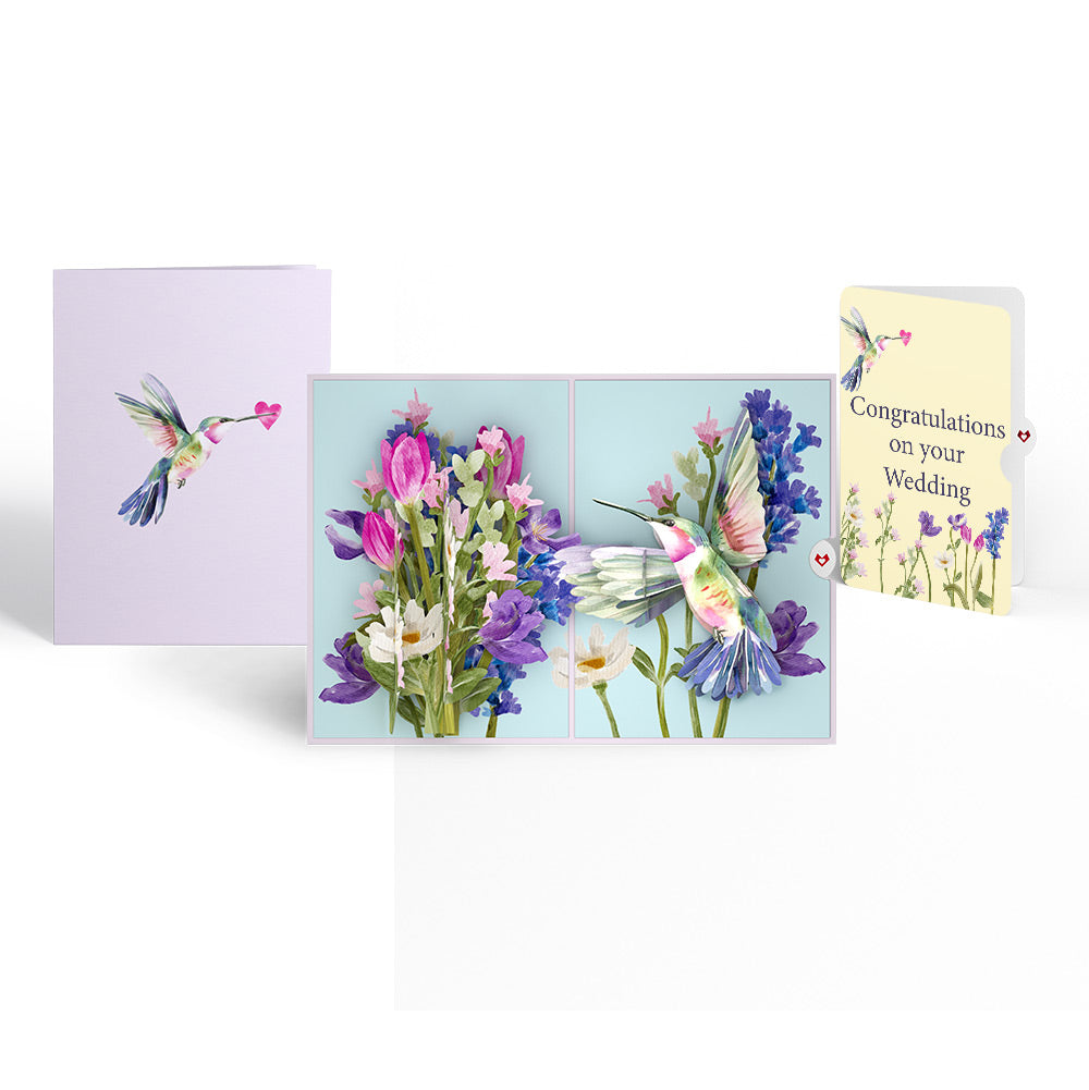 Love in Bloom Hummingbird Wedding Pop-Up Card and Sentiment Set