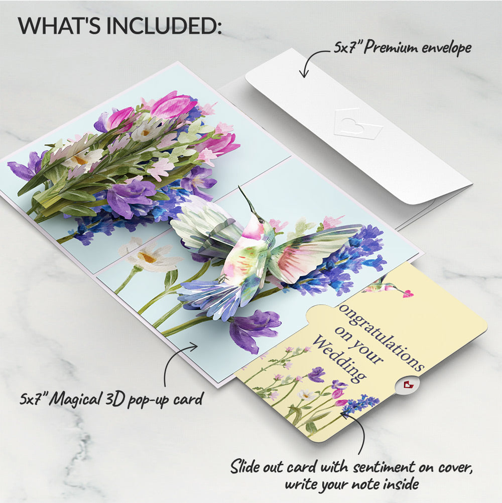 Love in Bloom Hummingbird Wedding Pop-Up Card and Sentiment Set