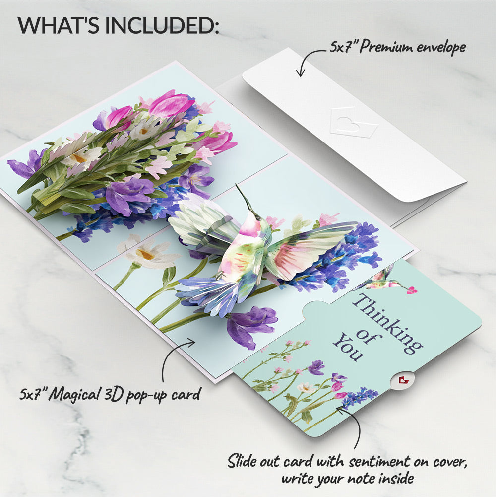 Love in Bloom Hummingbird Thinking of You Pop-Up Card and Sentiment Set