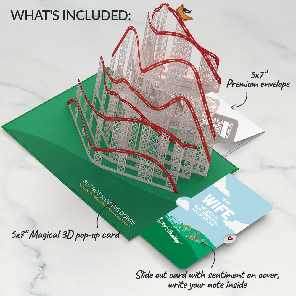 Over the Hill Birthday Pop-Up Card and Sentiment Set for Wife