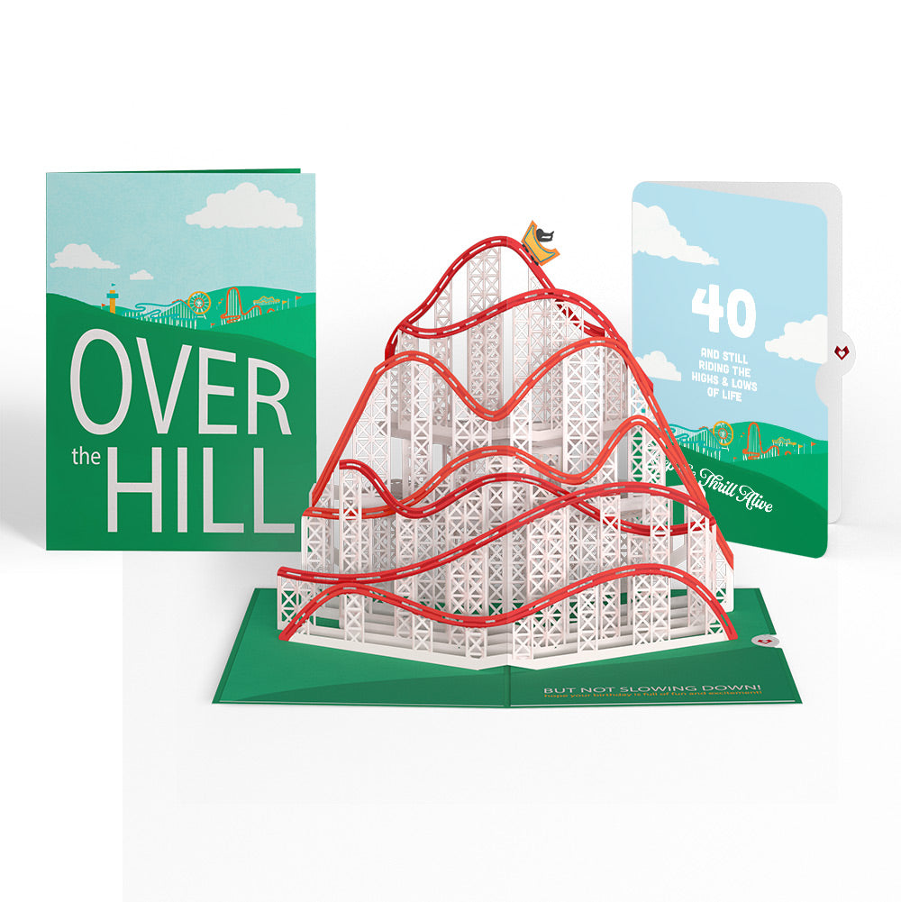 Over the Hill 40th Birthday Pop-Up Card and Sentiment Set