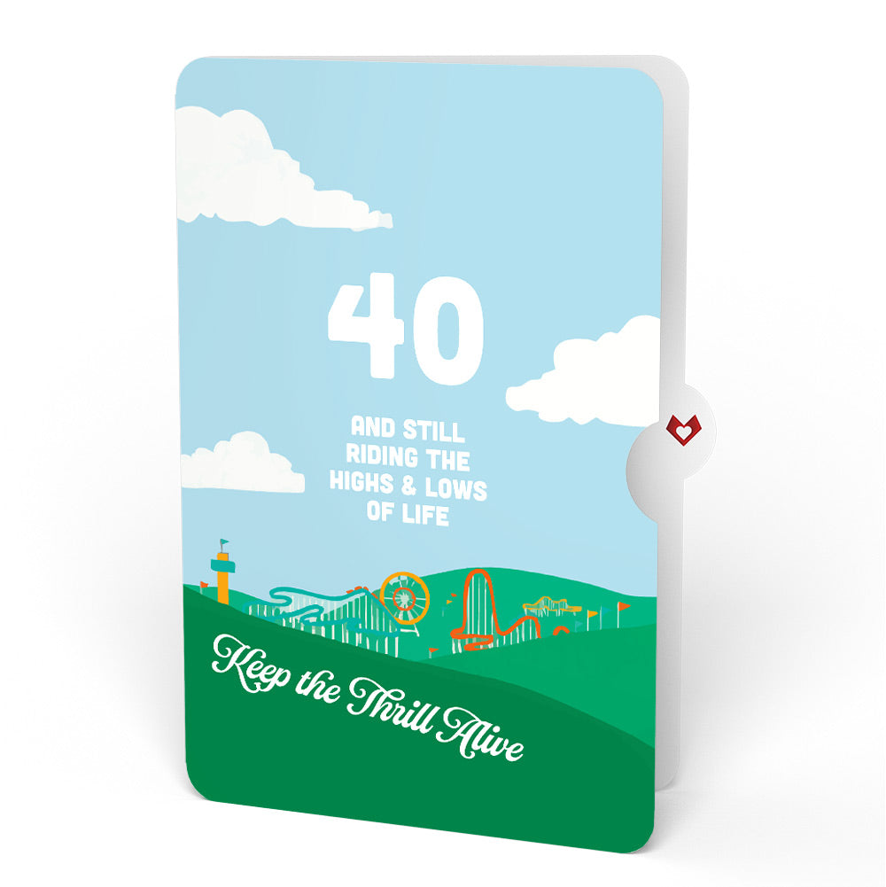 Over the Hill 40th Birthday Pop-Up Card and Sentiment Set