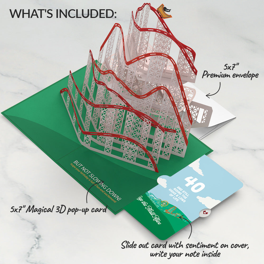 Over the Hill 40th Birthday Pop-Up Card and Sentiment Set