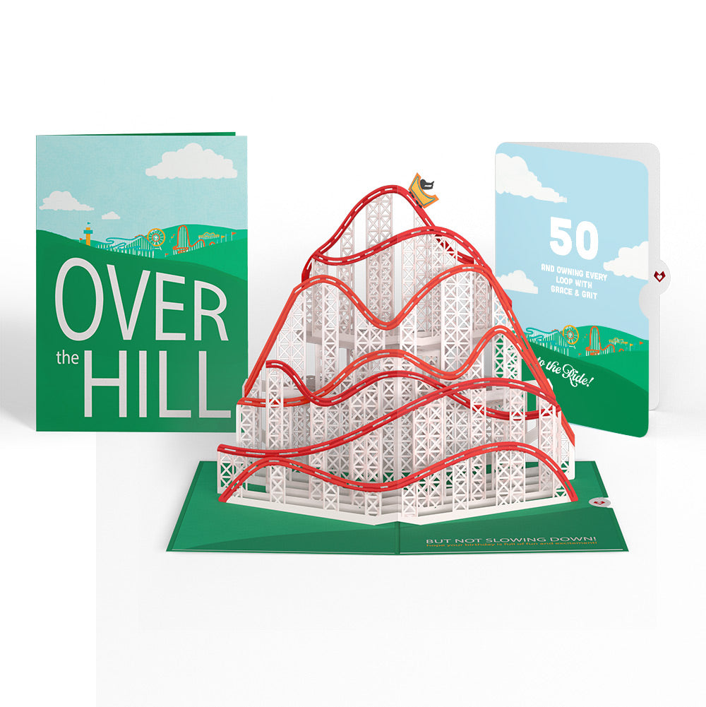 Over the Hill 50th Birthday Pop-Up Card and Sentiment Set