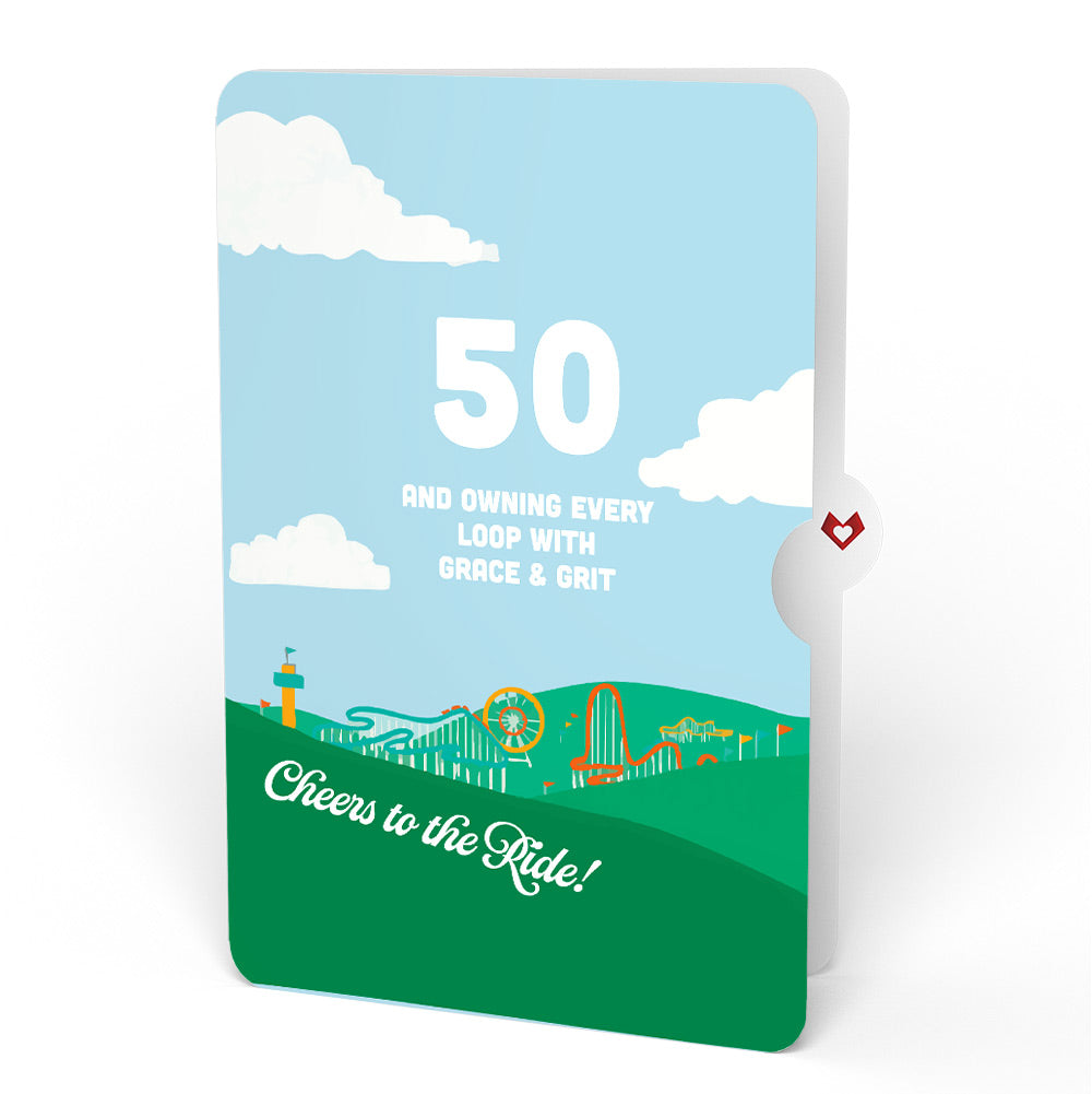 Over the Hill 50th Birthday Pop-Up Card and Sentiment Set