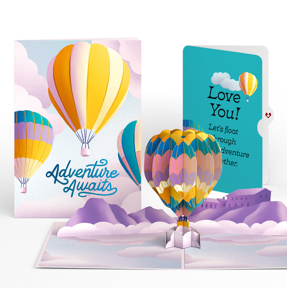 Adventure Awaits Hot Air Balloon Love Pop-Up Card and Sentiment Set