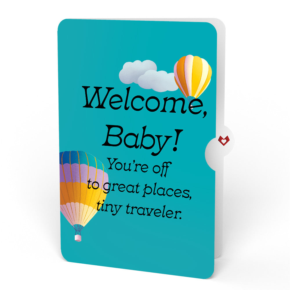 Adventure Awaits Hot Air Balloon New Baby Pop-Up Card and Sentiment Set