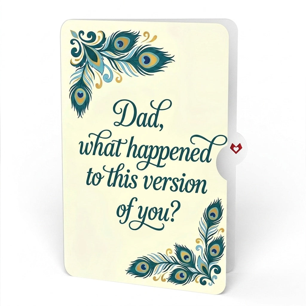 Art Deco Peacock Father's Day Pop-Up Card and Sentiment Set for Dad