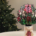 Poinsettia Shimmer Suncatcher Bouquet