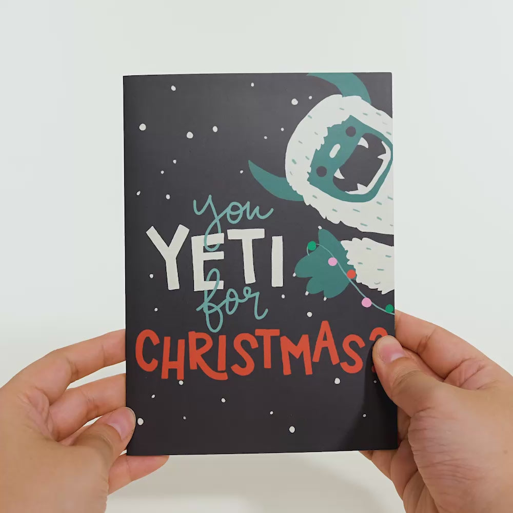 Yeti for Christmas Pop-Up Card