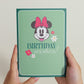 Disney's Minnie Mouse Birthday Wishes Card with Mini Bouquet