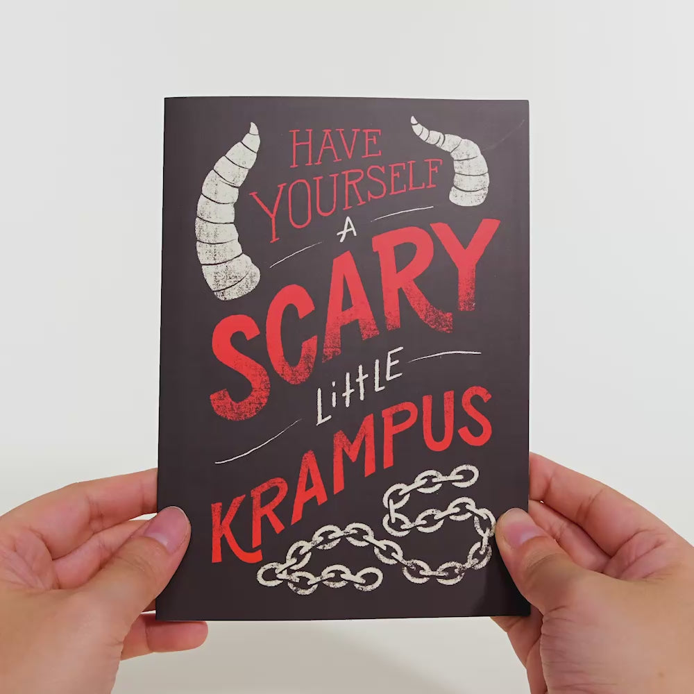 Scary Little Krampus Christmas Pop-Up Card