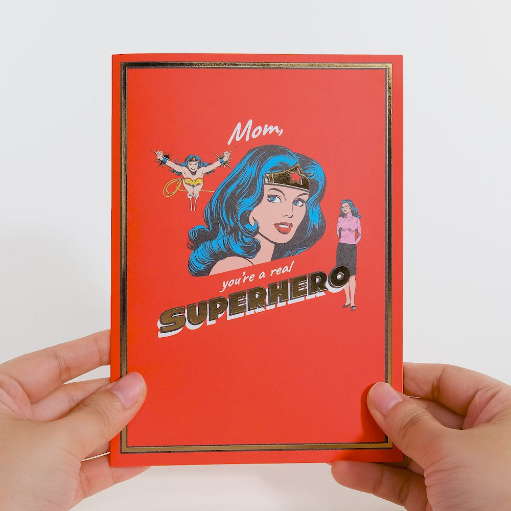Wonder Woman Super Hero Mother’s Day Pop-Up Card