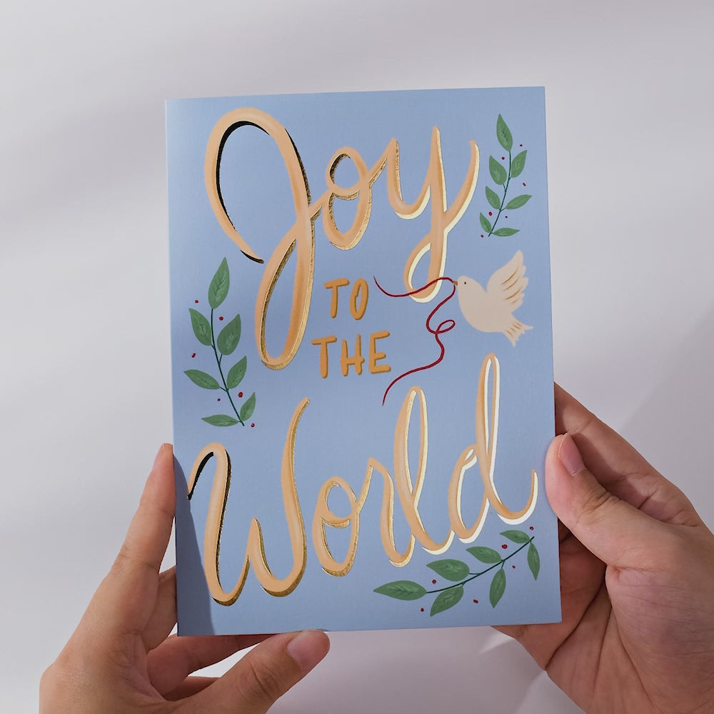 Joy to the World Angel Classic Ornament Card
