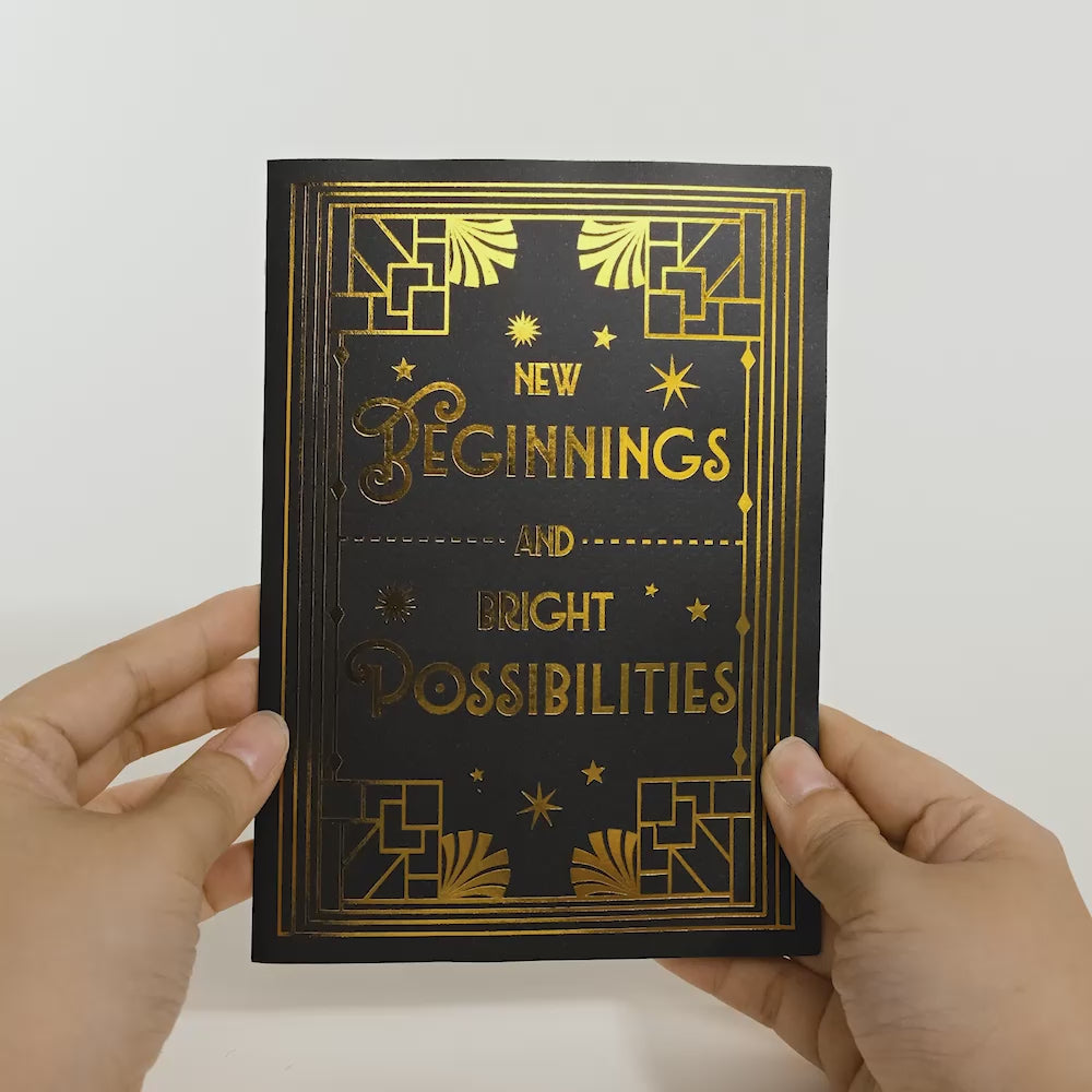 Art Deco New Year Pop-Up Card