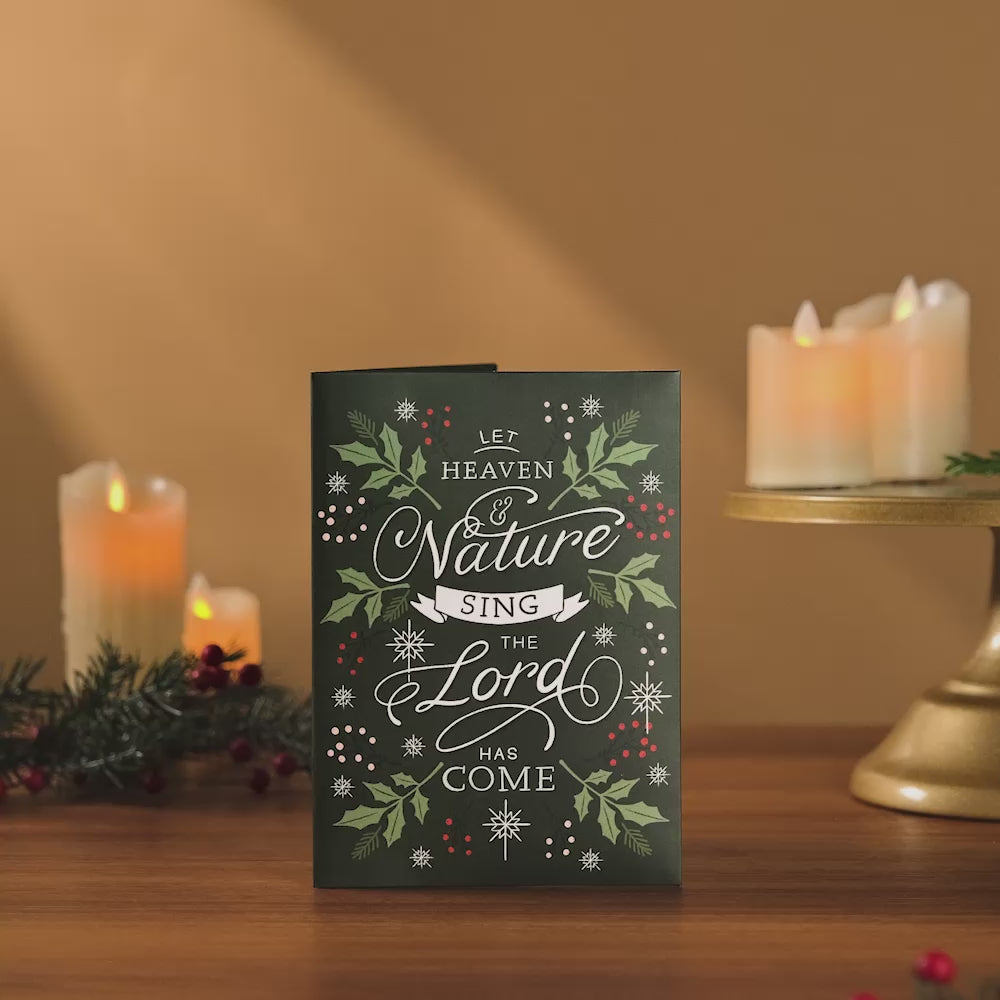 Let Heaven & Nature Sing Christmas Music and Lights Pop-Up Card
