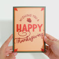 Woodland Happy Thanksgiving Wishbone Pop-Up Card