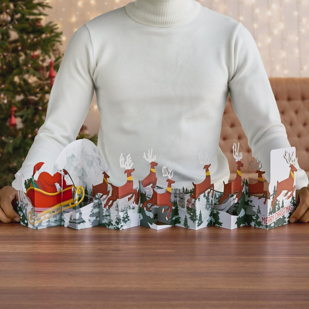 Christmas Sleigh Ride Loooooong Card™ (Expands to 2 feet)