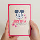 Disney's Mickey Mouse Birthday Wishes Card with Mini Bouquet